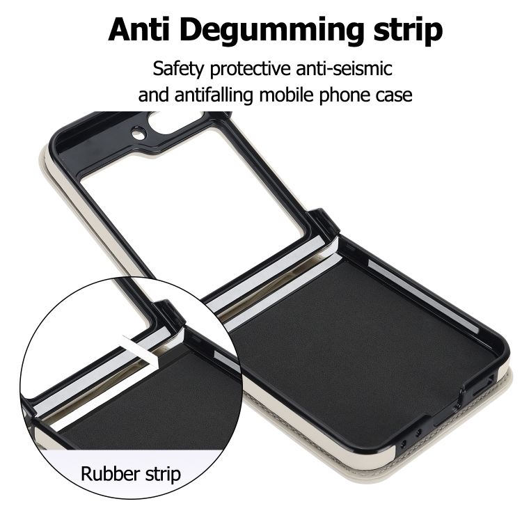 For Samsung Galaxy Z Flip6 Rhombic Texture Phone Case with Long & Short Lanyard(White) For Samsung Galaxy Z Flip6 Rhombic Texture Phone Case with Long & Short Lanyard(White)