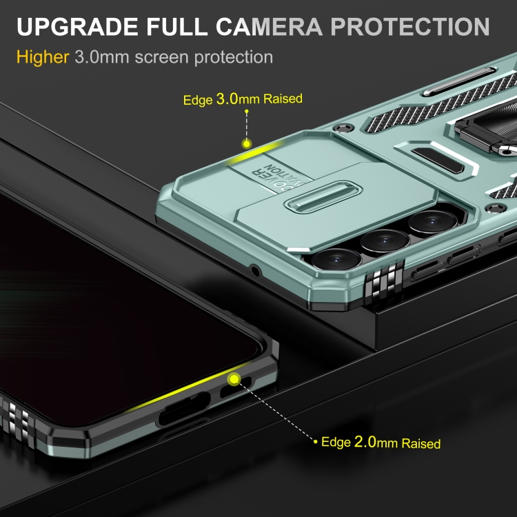 For Samsung Galaxy S23+ 5G Armor PC + TPU Camera Shield Phone Case(Alpine Green) For Samsung Galaxy S23+ 5G Armor PC + TPU Camera Shield Phone Case(Alpine Green)