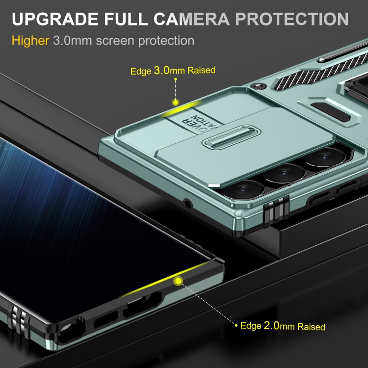 For Samsung Galaxy S24 Ultra 5G Armor PC + TPU Camera Shield Phone Case(Alpine Green) For Samsung Galaxy S24 Ultra 5G Armor PC + TPU Camera Shield Phone Case(Alpine Green)