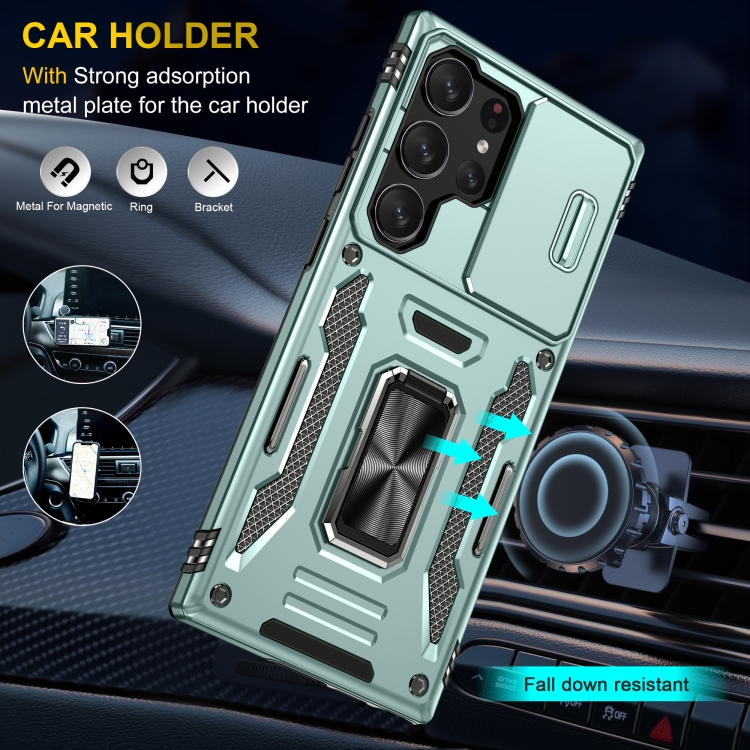 For Samsung Galaxy S24 Ultra 5G Armor PC + TPU Camera Shield Phone Case(Alpine Green) For Samsung Galaxy S24 Ultra 5G Armor PC + TPU Camera Shield Phone Case(Alpine Green)