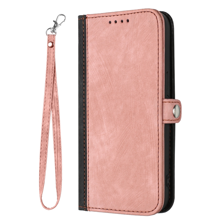 For Samsung Galaxy S23 FE 5G Side Buckle Double Fold Hand Strap Leather Phone Case(Pink) For Samsung Galaxy S23 FE 5G Side Buckle Double Fold Hand Strap Leather Phone Case(Pink)