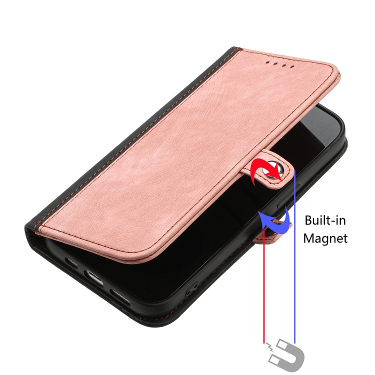 For Samsung Galaxy S23 FE 5G Side Buckle Double Fold Hand Strap Leather Phone Case(Pink) For Samsung Galaxy S23 FE 5G Side Buckle Double Fold Hand Strap Leather Phone Case(Pink)