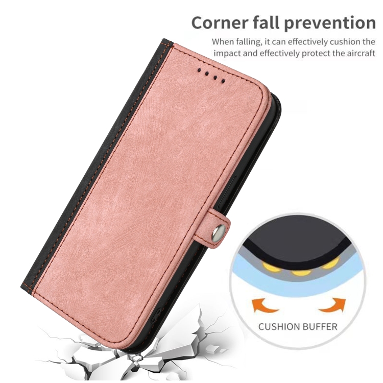 For Samsung Galaxy S23 FE 5G Side Buckle Double Fold Hand Strap Leather Phone Case(Pink) For Samsung Galaxy S23 FE 5G Side Buckle Double Fold Hand Strap Leather Phone Case(Pink)