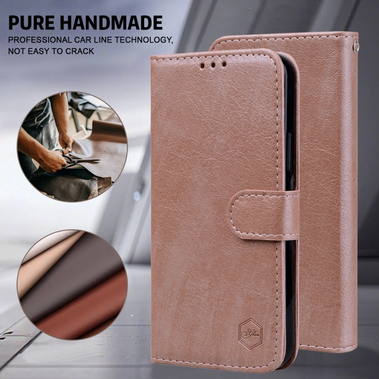For iPhone 16 Skin Feeling Oil Leather Texture PU + TPU Phone Case(Champagne) For iPhone 16 Skin Feeling Oil Leather Texture PU + TPU Phone Case(Champagne)