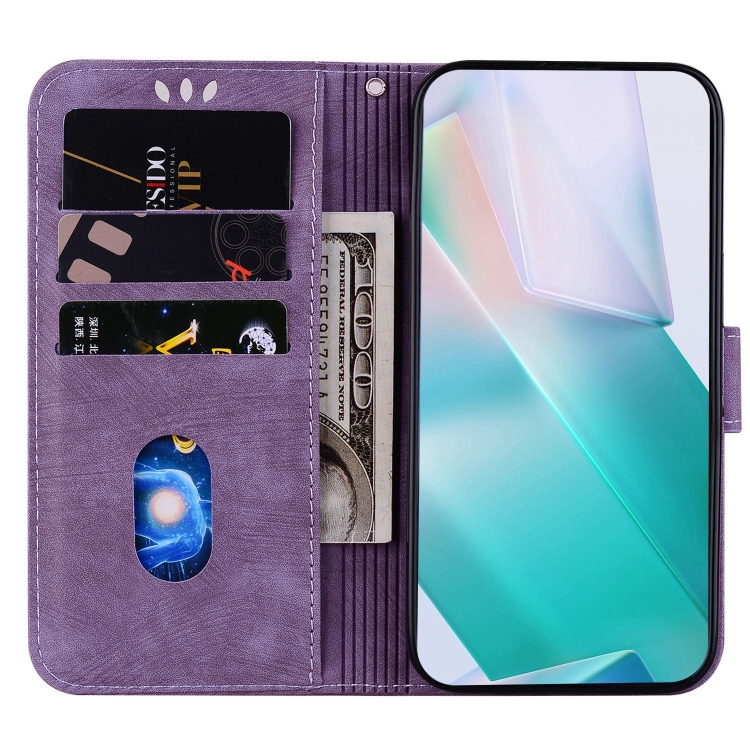For Samsung Galaxy S23 5G Little Tiger Embossed Leather Phone Case(Purple) For Samsung Galaxy S23 5G Little Tiger Embossed Leather Phone Case(Purple)