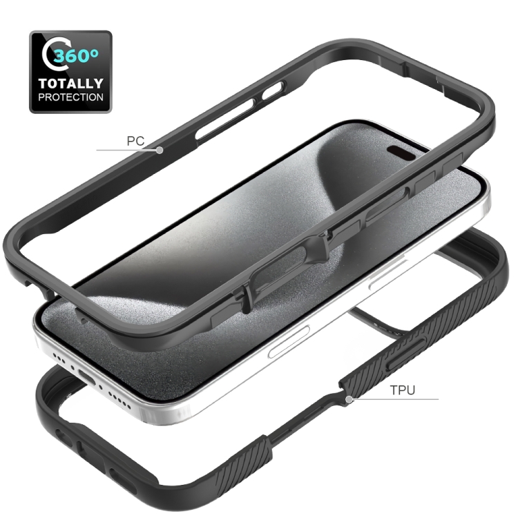 For iPhone 16 Pro Starry Sky Solid Color Series PC + TPU Phone Case with PET Film(Sky Blue) For iPhone 16 Pro Starry Sky Solid Color Series PC + TPU Phone Case with PET Film(Sky Blue)