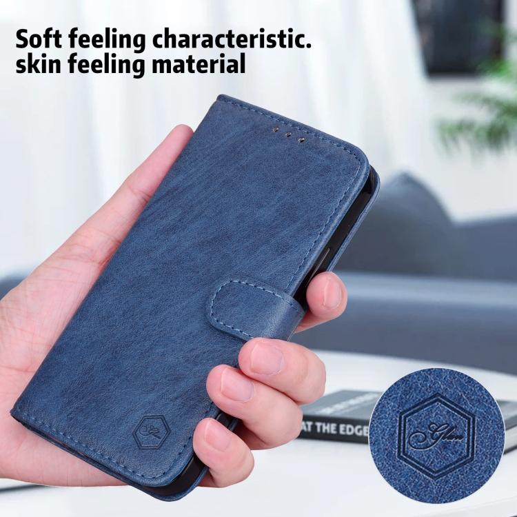 For Samsung Galaxy S23 FE Skin Feeling Oil Leather Texture PU + TPU Phone Case(Dark Blue) For Samsung Galaxy S23 FE Skin Feeling Oil Leather Texture PU + TPU Phone Case(Dark Blue)