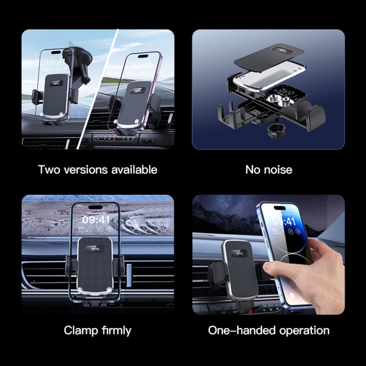 TOTU CH-5 One-Touch Locking Car Holder, Air-outlet Version(Black) TOTU CH-5 One-Touch Locking Car Holder, Air-outlet Version(Black)