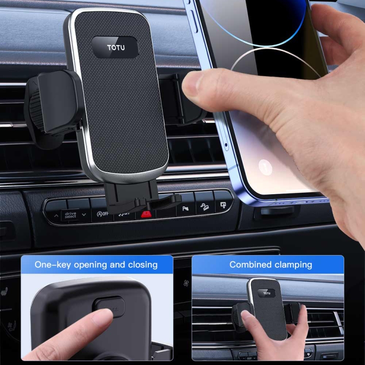 TOTU CH-5 One-Touch Locking Car Holder, Air-outlet Version(Black) TOTU CH-5 One-Touch Locking Car Holder, Air-outlet Version(Black)