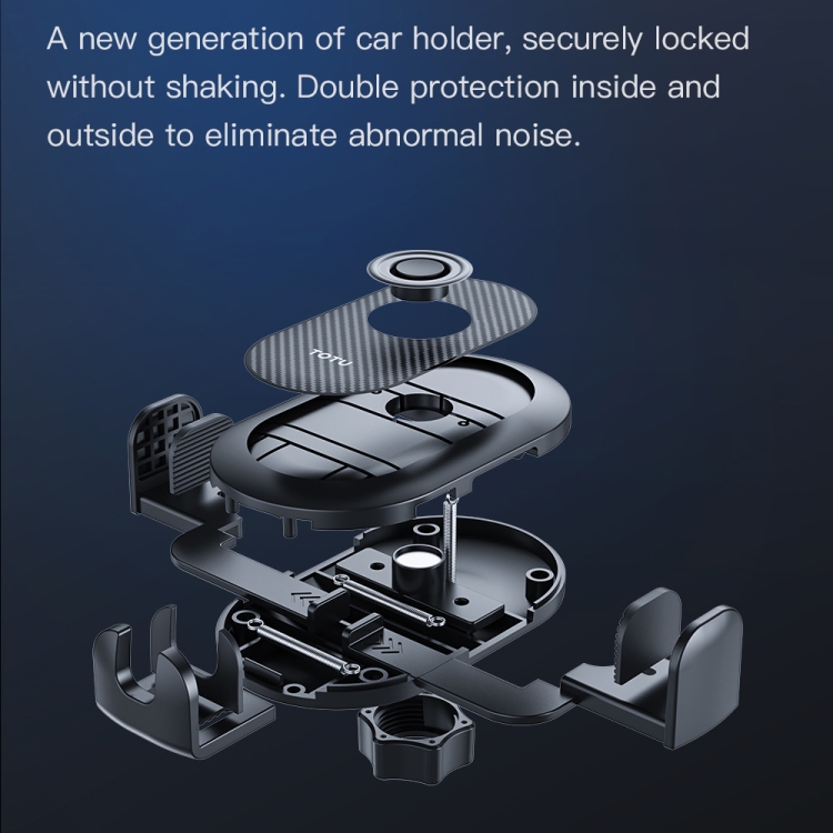 TOTU CH-3 Series One-Touch Locking Car Holder, Air-outlet Version(Black) TOTU CH-3 Series One-Touch Locking Car Holder, Air-outlet Version(Black)