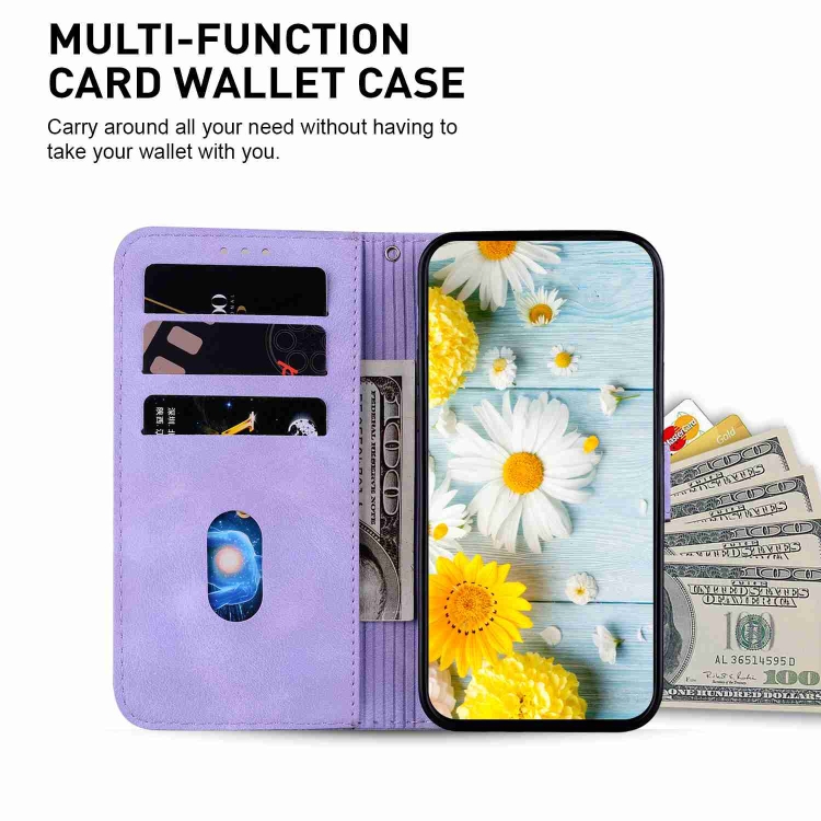 For Samsung Galaxy S21 5G Lily Embossed Leather Phone Case(Purple) For Samsung Galaxy S21 5G Lily Embossed Leather Phone Case(Purple)