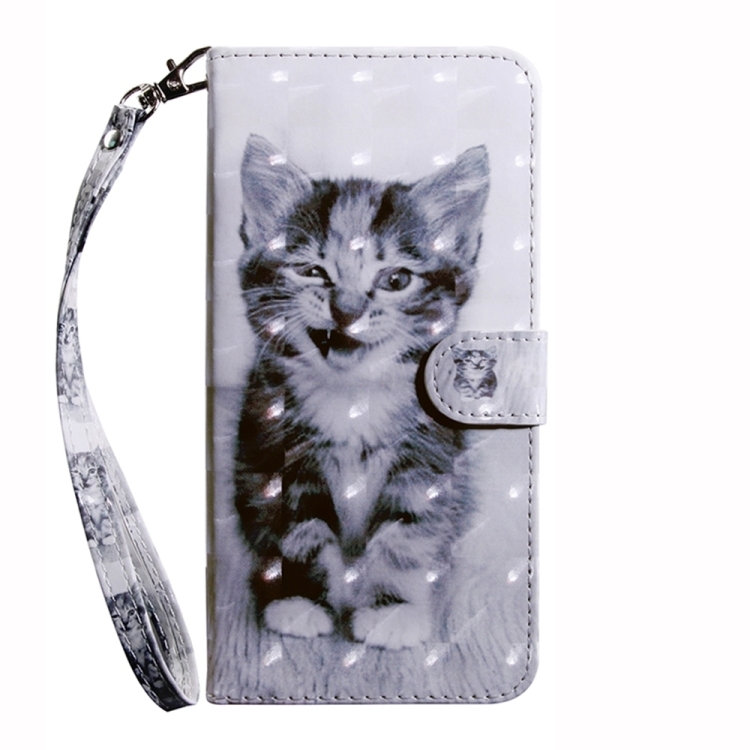 For Samsung Galaxy S24+ 5G 3D Painted Leather Phone Case(Smile Cat) For Samsung Galaxy S24+ 5G 3D Painted Leather Phone Case(Smile Cat)
