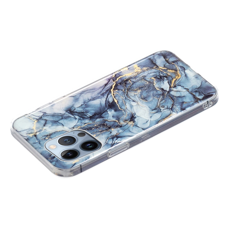 IMD Marble TPU Phone Case For iPhone 15 Pro Max(Grey) - 2