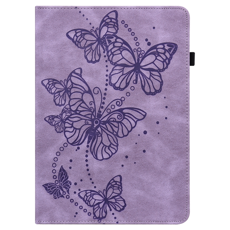For Samsung Galaxy Tab S9 Embossed Butterfly Pattern Leather Tablet Case(Purple) For Samsung Galaxy Tab S9 Embossed Butterfly Pattern Leather Tablet Case(Purple)