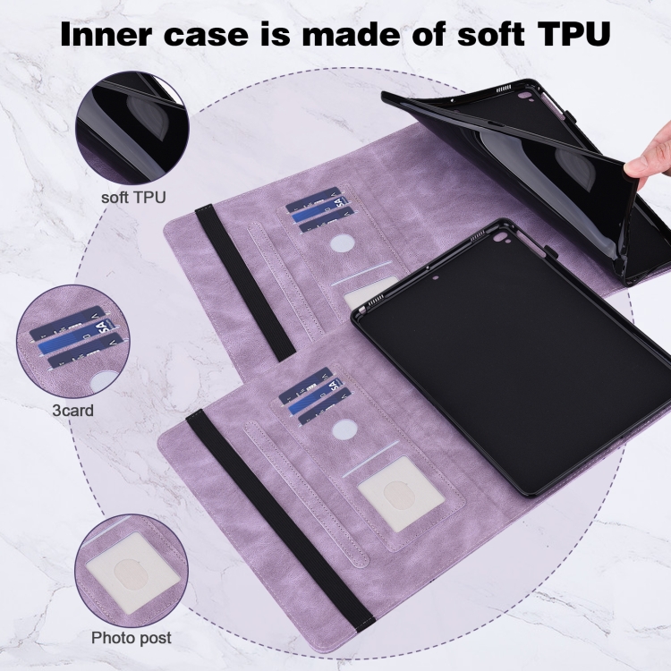 For Samsung Galaxy Tab S9 Embossed Butterfly Pattern Leather Tablet Case(Purple) For Samsung Galaxy Tab S9 Embossed Butterfly Pattern Leather Tablet Case(Purple)