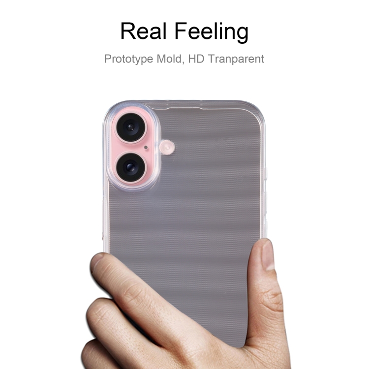 For iPhone 16 Plus Ultra-thin Transparent TPU Phone Case For iPhone 16 Plus Ultra-thin Transparent TPU Phone Case