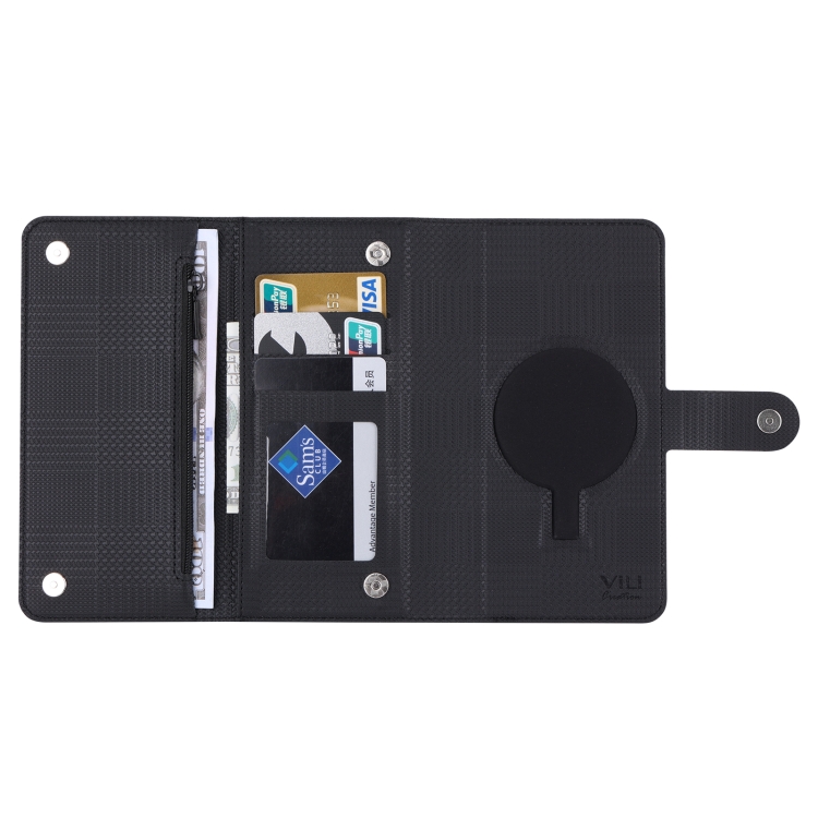 For iPhone 15 ViLi GHB Series MagSafe Magnetic Zipper Leather Phone Case(Black) For iPhone 15 ViLi GHB Series MagSafe Magnetic Zipper Leather Phone Case(Black)