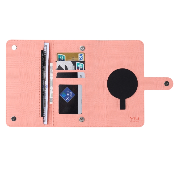 For Samsung Galaxy S23 FE 5G ViLi GHB Series MagSafe Magnetic Zipper Leather Phone Case(Pink) For Samsung Galaxy S23 FE 5G ViLi GHB Series MagSafe Magnetic Zipper Leather Phone Case(Pink)