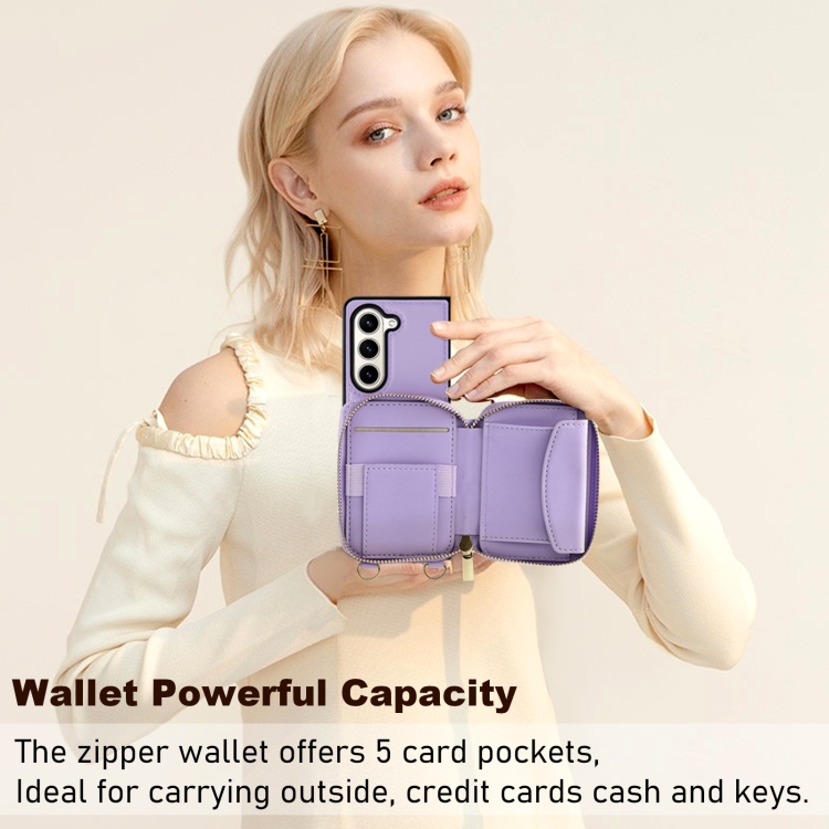 For Samsung Galaxy Z Fold5 Multifunctional Card Bag Phone Case(White) For Samsung Galaxy Z Fold5 Multifunctional Card Bag Phone Case(White)