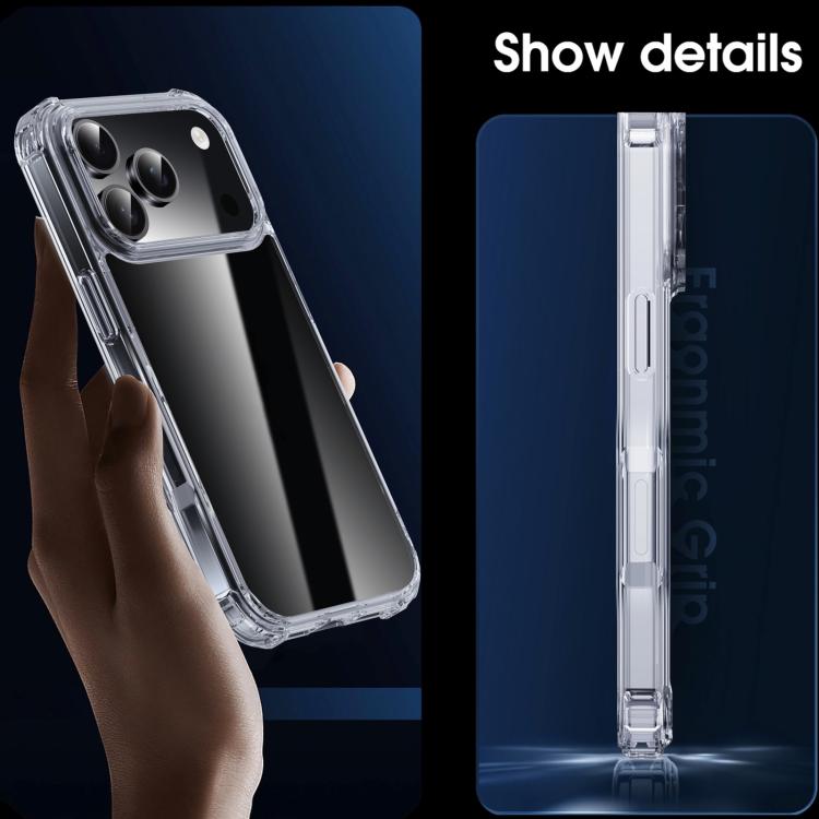For iPhone 18 Pro / 17 Pro iPAKY Crystal Clear Series Shockproof PC + TPU Protective Phone Case(Transparent)