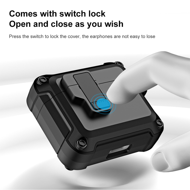 For AirPods 3 TPU + PC Wireless Bluetooth Earphone Protective Case with Switch Lock & Hook(White) For AirPods 3 TPU + PC Wireless Bluetooth Earphone Protective Case with Switch Lock & Hook(White)