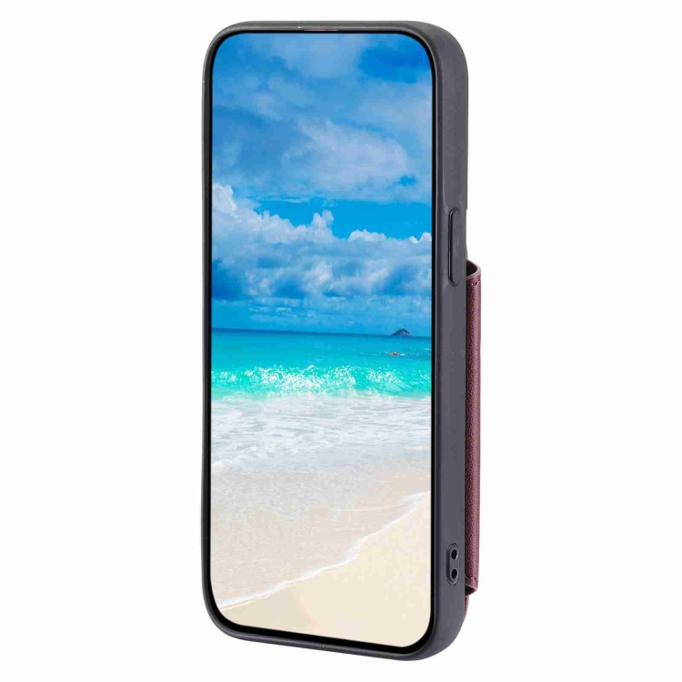 For Samsung Galaxy S23 5G Zipper Card Slots RFID Phone Case(Wine Red) For Samsung Galaxy S23 5G Zipper Card Slots RFID Phone Case(Wine Red)