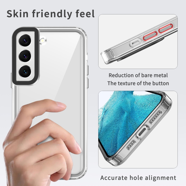 For Samsung Galaxy S22 5G Transparent Acrylic + TPU Shockproof Phone Case(Transparent Purple)