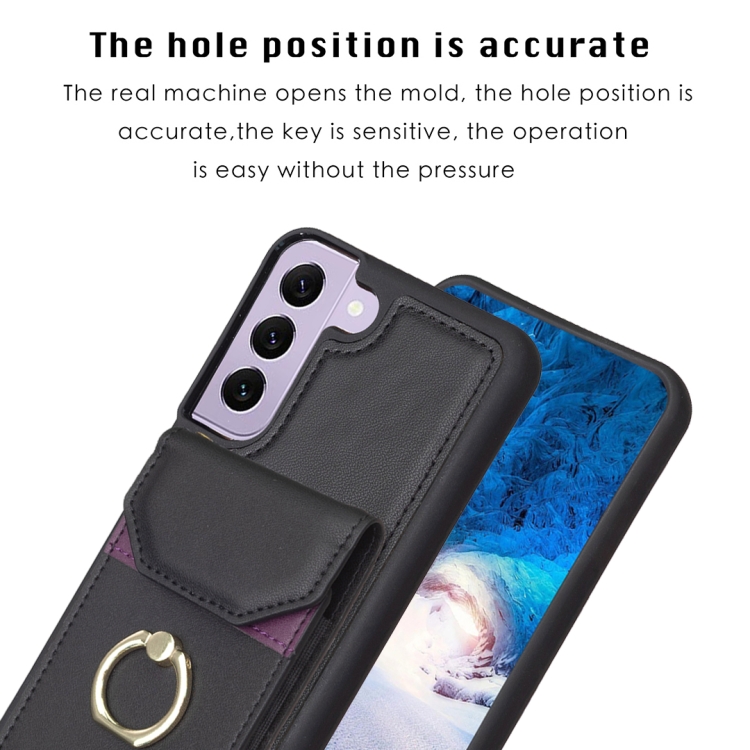 For Samsung Galaxy S21+ 5G BF29 Organ Card Bag Ring Holder Phone Case(Black) For Samsung Galaxy S21+ 5G BF29 Organ Card Bag Ring Holder Phone Case(Black)