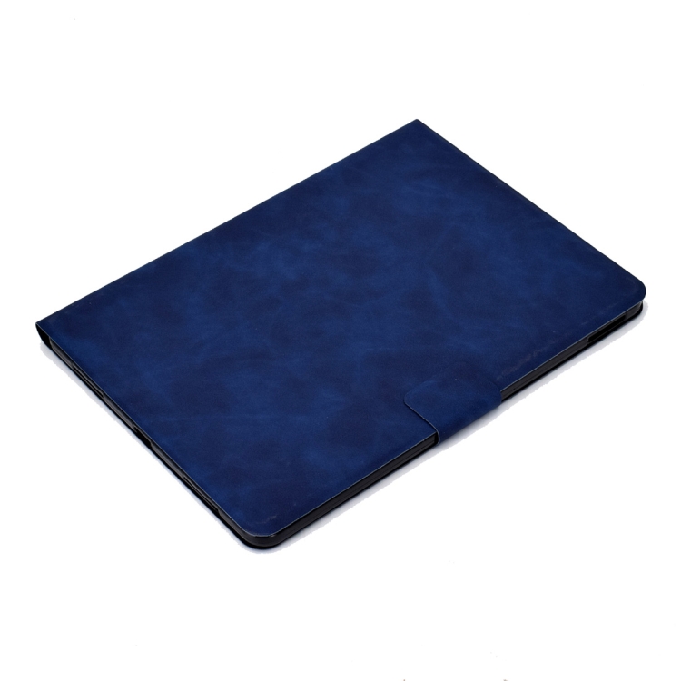 For iPad Pro 11 (2020) & (2018) Cowhide Texture Horizontal Flip Leather Tablet Case with Holder & Card Slots & Sleep / Wake-up Function(Blue)