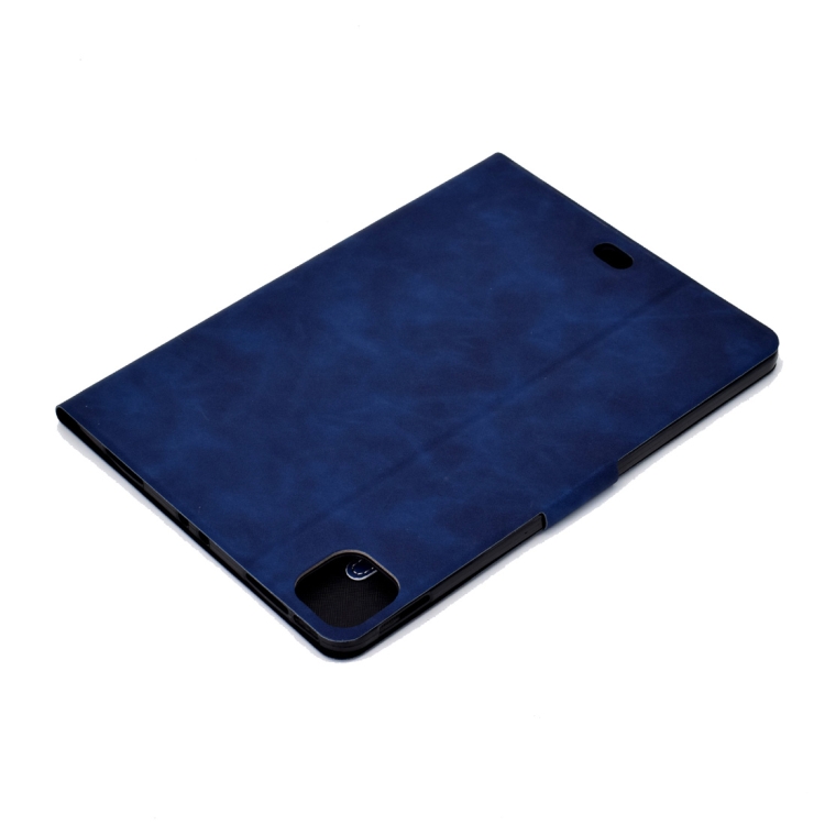 For iPad Pro 11 (2020) & (2018) Cowhide Texture Horizontal Flip Leather Tablet Case with Holder & Card Slots & Sleep / Wake-up Function(Blue)