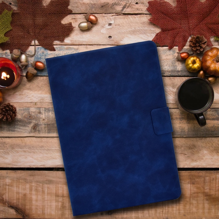 For iPad Pro 11 (2020) & (2018) Cowhide Texture Horizontal Flip Leather Tablet Case with Holder & Card Slots & Sleep / Wake-up Function(Blue)