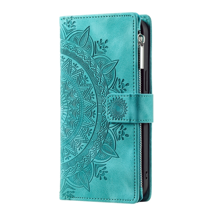 For Samsung Galaxy S23+ 5G Multi-Card Totem Zipper Leather Phone Case(Green) For Samsung Galaxy S23+ 5G Multi-Card Totem Zipper Leather Phone Case(Green)