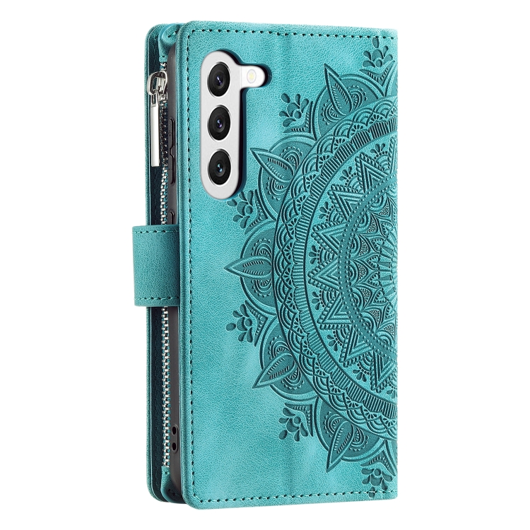 For Samsung Galaxy S23+ 5G Multi-Card Totem Zipper Leather Phone Case(Green) For Samsung Galaxy S23+ 5G Multi-Card Totem Zipper Leather Phone Case(Green)