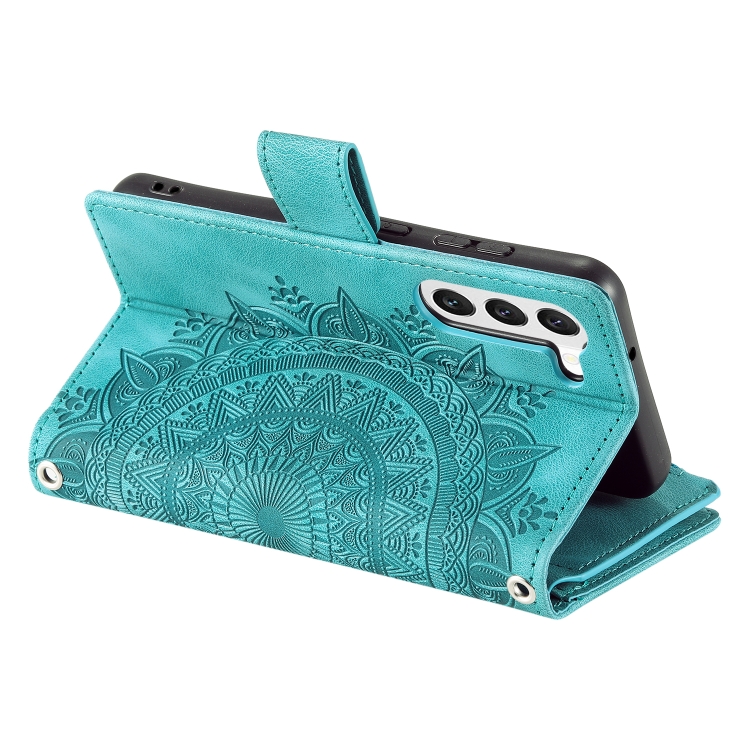 For Samsung Galaxy S23+ 5G Multi-Card Totem Zipper Leather Phone Case(Green) For Samsung Galaxy S23+ 5G Multi-Card Totem Zipper Leather Phone Case(Green)