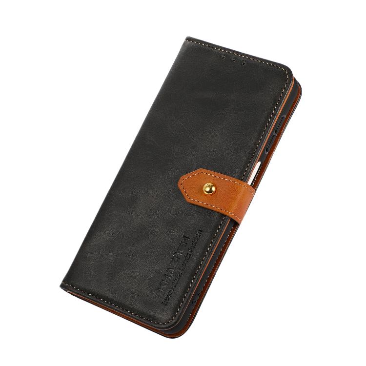 For Motorola X70 Air Pro / Signature KHAZNEH Dual-color Cowhide Texture Flip Leather Phone Case(Black)