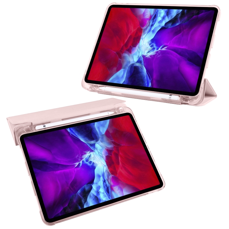 27€10 sur Etui en PU + TPU triple avec porte-stylet rose pour votre Apple  iPad Pro 12.9 (2020) - Housse Tablette - Achat & prix