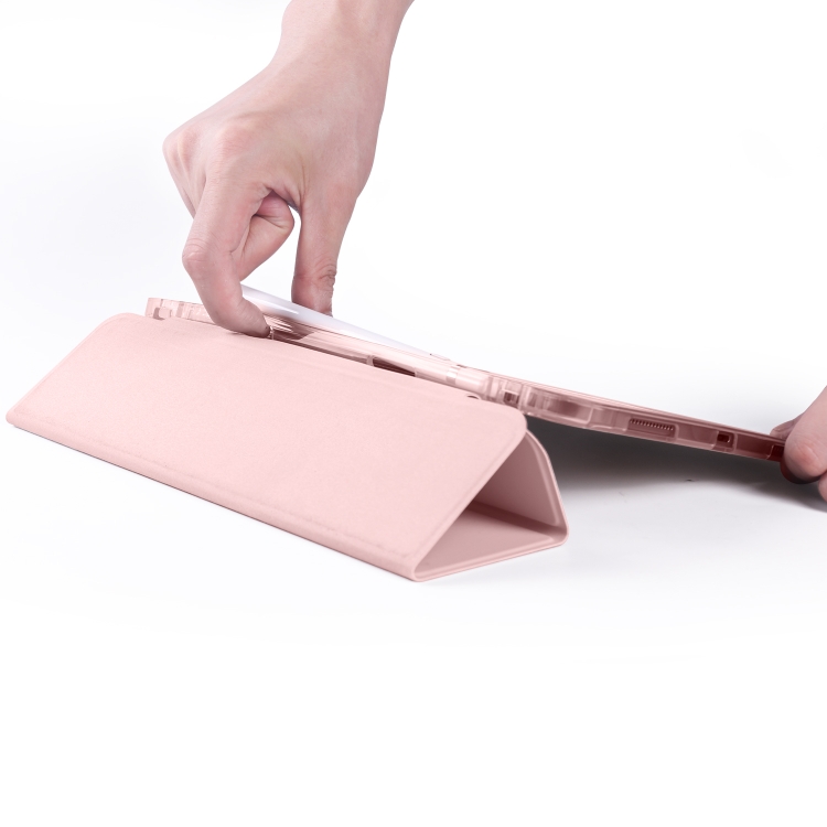 For iPad Pro 11 (2020) / iPad Pro 11(2018) 3-folding Horizontal Flip PU Leather + Shockproof TPU Tablet Case with Holder & Pen Slot(Pink) For iPad Pro 11 (2020) / iPad Pro 11(2018) 3-folding Horizontal Flip PU Leather + Shockproof TPU Tablet Case with Holder & Pen Slot(Pink)