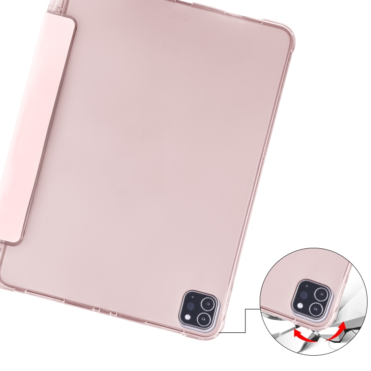 For iPad Pro 11 (2020) / iPad Pro 11(2018) 3-folding Horizontal Flip PU Leather + Shockproof TPU Tablet Case with Holder & Pen Slot(Pink) For iPad Pro 11 (2020) / iPad Pro 11(2018) 3-folding Horizontal Flip PU Leather + Shockproof TPU Tablet Case with Holder & Pen Slot(Pink)