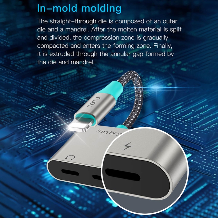 TOTU AD-2 8 Pin to 8 Pin + 3.5mm Audio Adapter TOTU AD-2 8 Pin to 8 Pin + 3.5mm Audio Adapter