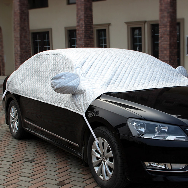 Car Half-cover Car Clothing Sunscreen Heat Insulation Sun Nisor, Plus  Cotton Size: 4.7x1.8x1.8m