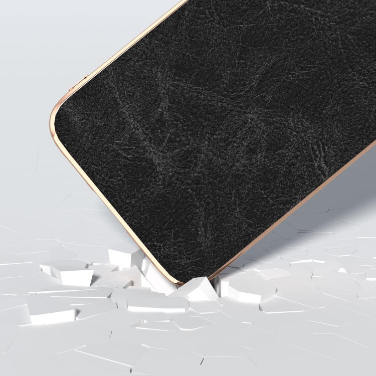 For Samsung Galaxy S23 FE 5G Plating Dream Litchi Texture PU Phone Case(Black)