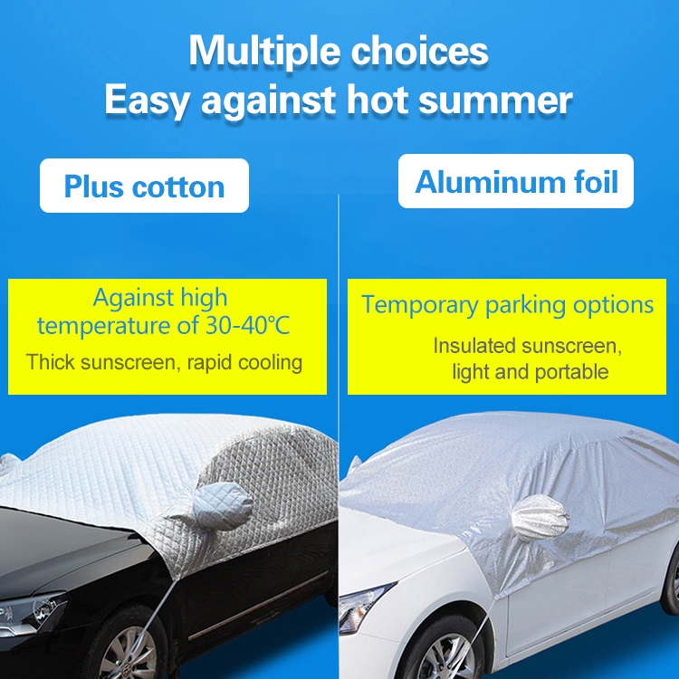 Auto Halbabdeckung Autokleidung Sonnenschutz Wärmeisolierung Sun Nisor,  Aluminiumfolie Größe: 3,6 x 1,6 x 1,5 m