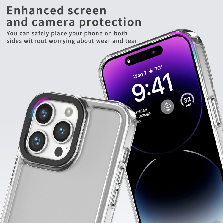 For iPhone 14/13 Transparent Acrylic + TPU Shockproof Phone Case(Transparent) For iPhone 14/13 Transparent Acrylic + TPU Shockproof Phone Case(Transparent)