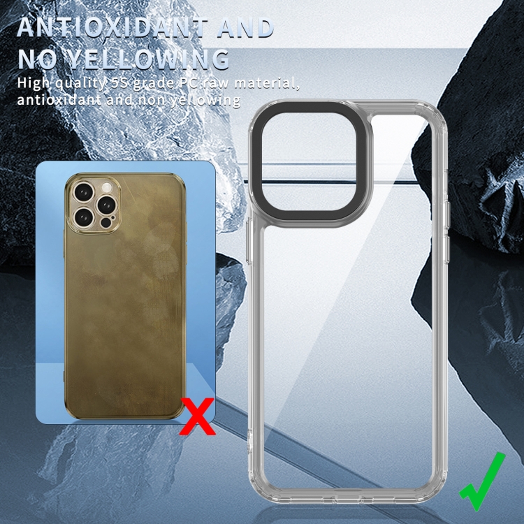 For iPhone 14/13 Transparent Acrylic + TPU Shockproof Phone Case(Transparent) For iPhone 14/13 Transparent Acrylic + TPU Shockproof Phone Case(Transparent)