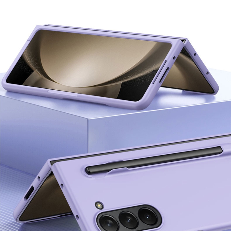 For Samsung Galaxy Z Fold5 Skin Feel PC Phone Case with Pen Slots, Not Included Pen(Purple) For Samsung Galaxy Z Fold5 Skin Feel PC Phone Case with Pen Slots, Not Included Pen(Purple)