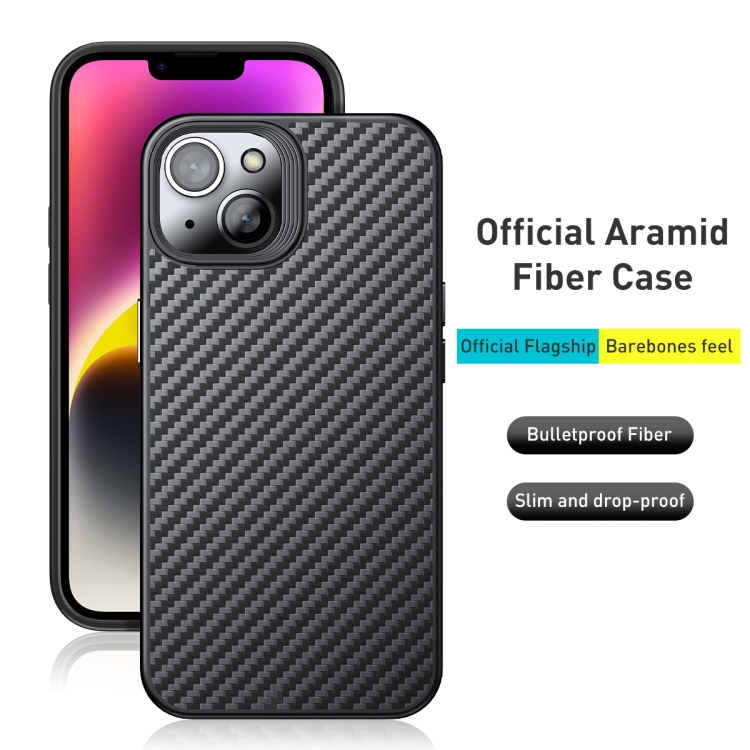 For iPhone 15 wlons Magsafe Carbon Fiber Kevlar TPU Phone Case(Black) For iPhone 15 wlons Magsafe Carbon Fiber Kevlar TPU Phone Case(Black)