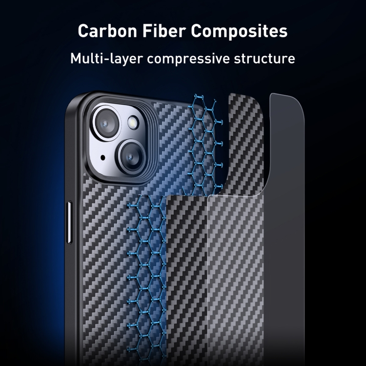 For iPhone 15 wlons Magsafe Carbon Fiber Kevlar TPU Phone Case(Black) For iPhone 15 wlons Magsafe Carbon Fiber Kevlar TPU Phone Case(Black)