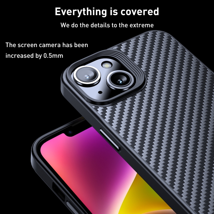 For iPhone 15 wlons Magsafe Carbon Fiber Kevlar TPU Phone Case(Black) For iPhone 15 wlons Magsafe Carbon Fiber Kevlar TPU Phone Case(Black)