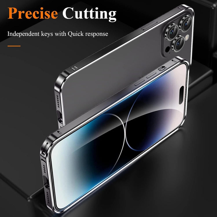 For iPhone 14 Pro 3 in 1 Ultra-thin Metal Frame + Lens + Film Phone Protection Set(Black) For iPhone 14 Pro 3 in 1 Ultra-thin Metal Frame + Lens + Film Phone Protection Set(Black)