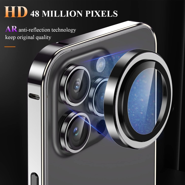 For iPhone 14 Pro 3 in 1 Ultra-thin Metal Frame + Lens + Film Phone Protection Set(Black) For iPhone 14 Pro 3 in 1 Ultra-thin Metal Frame + Lens + Film Phone Protection Set(Black)